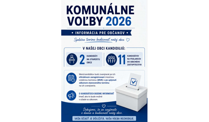 Kandidátne listiny na starostu obce Lúčka a poslancov OZ obce Lúčka sú podané