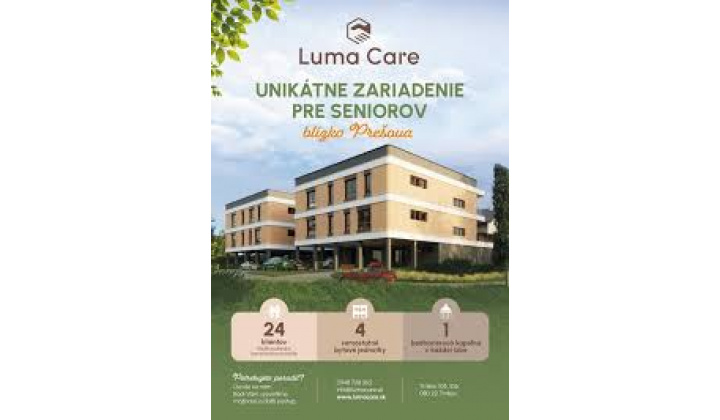 Nové jedinečné zariadenie pre seniorov v Trnkove | Luma Care