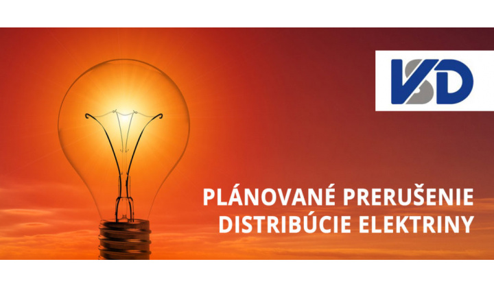 Oznámenie o prerušení distribúcie elektriny