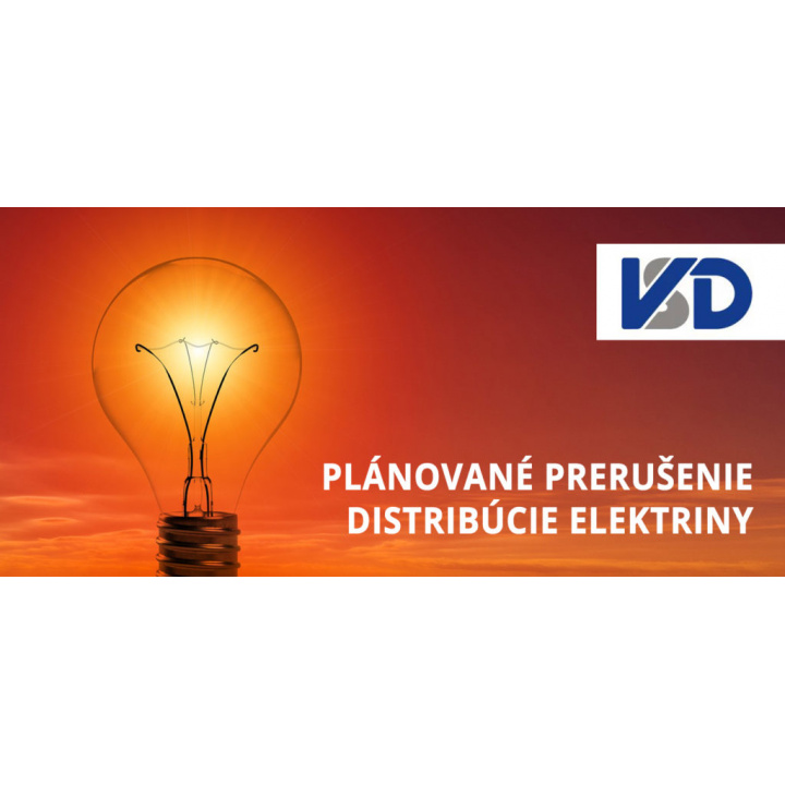 Oznámenie o prerušení distribúcie elektriny